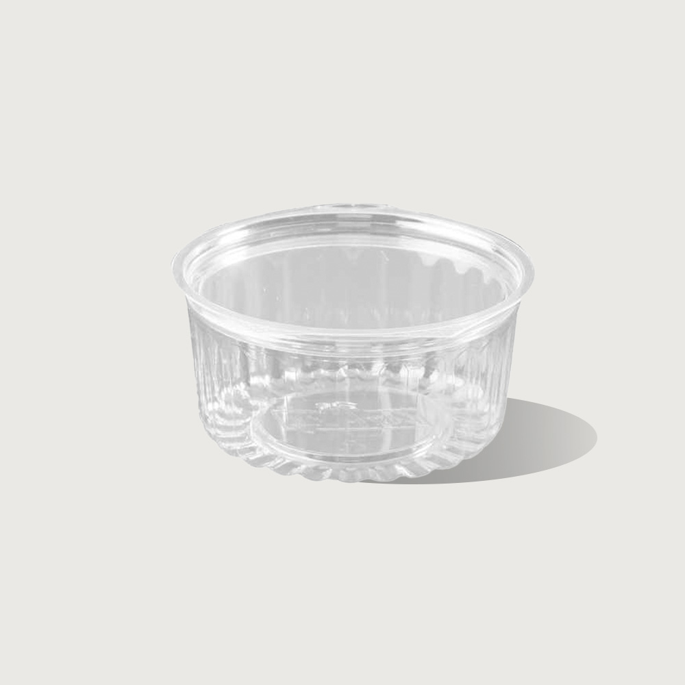 12oz Flat Round Hinged Lid PET ShoBowl Container