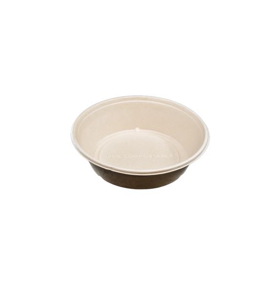 Bowl 30oz Round Natural EcoCane Bagasse