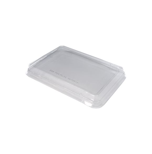 Rectangle Container 28oz Natural EcoCane Bagasse R-PET Lid (Suit IK-ECR28)