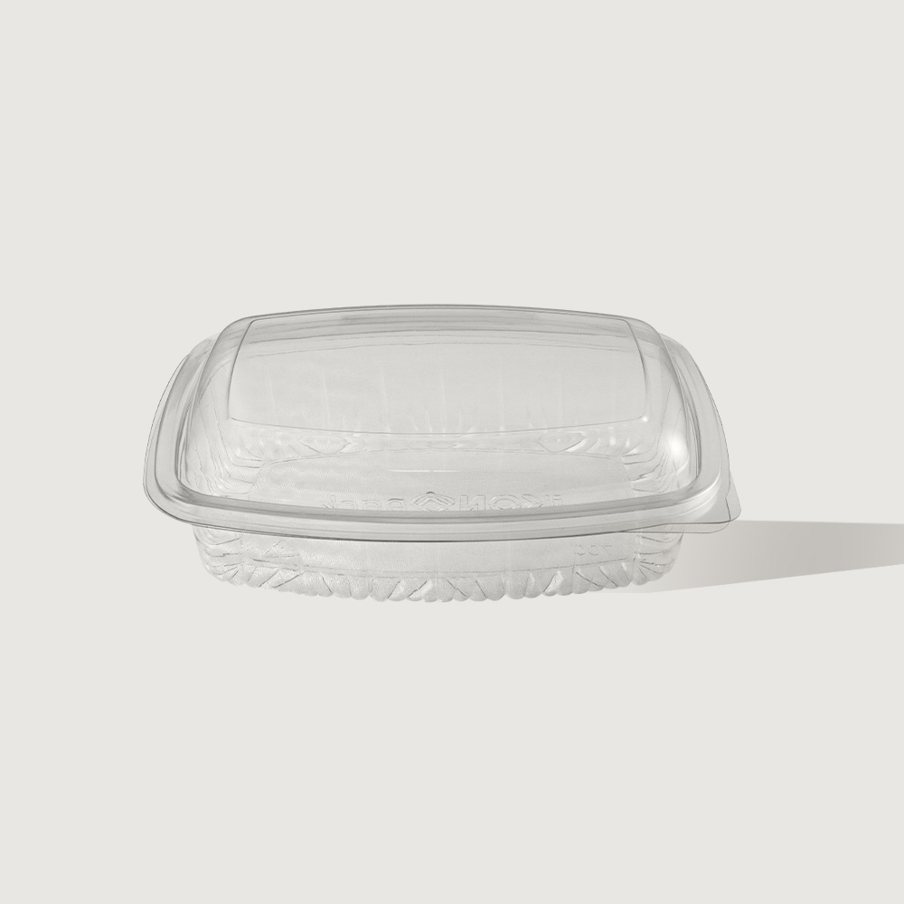 700ml Rectangle Hinged Lid PET Container